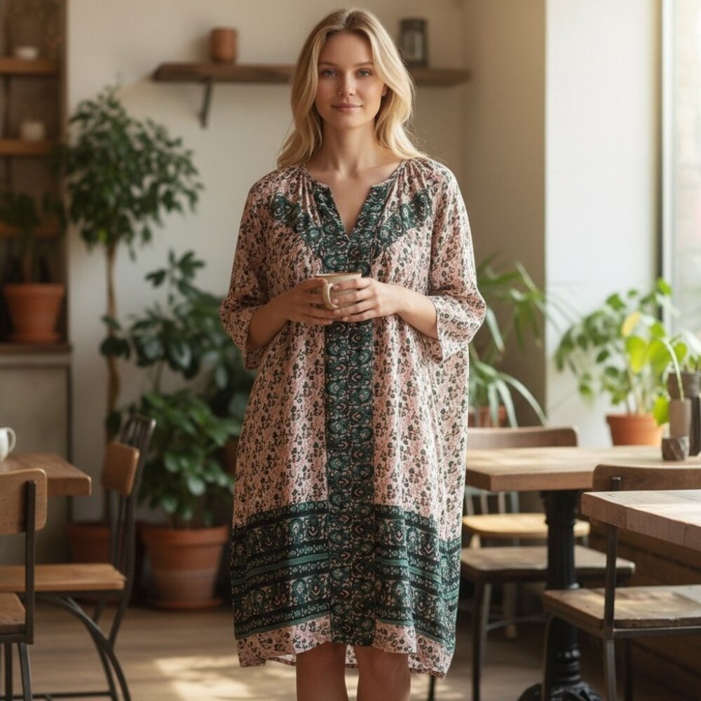 Stella Forest Women's Floral Dress Size EU 38 US 8‎ Mixed Pattern boho cottage